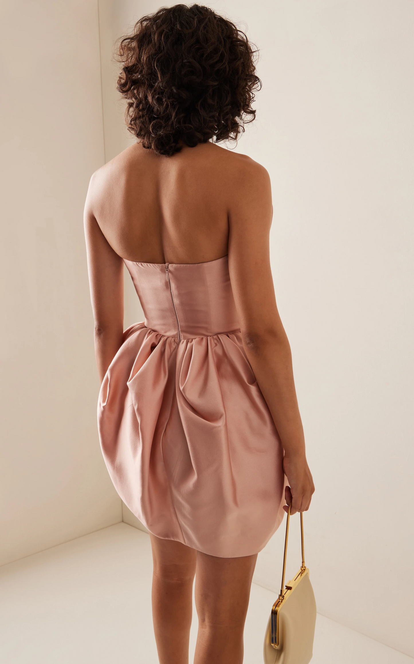 Pink Bustier Mini Prom Dresses Spring Summer Silk Satin Short Cocktail Dress Chic Women Party Gown