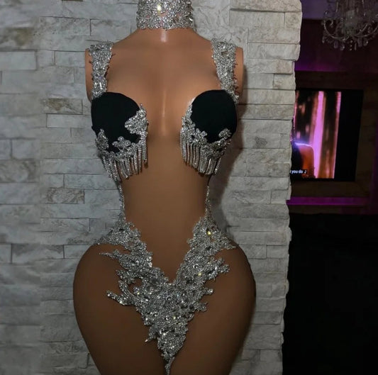 Glam See Through Short Prom Dress Rhinestone Applique Women Birthday Luxury Party Gowns Formal Occasion Dresses