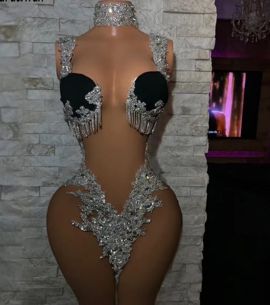 Glam See Through Short Prom Dress Rhinestone Applique Women Birthday Luxury Party Gowns Formal Occasion Dresses