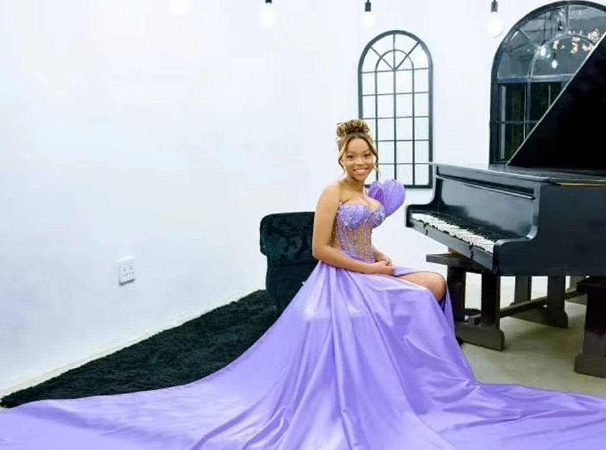 Shiny Purple Beaded Sweetheart One Shoulder Mermaid Prom Dress Black Girl Vestido De Gala Party Formal Occasion Dress Customized