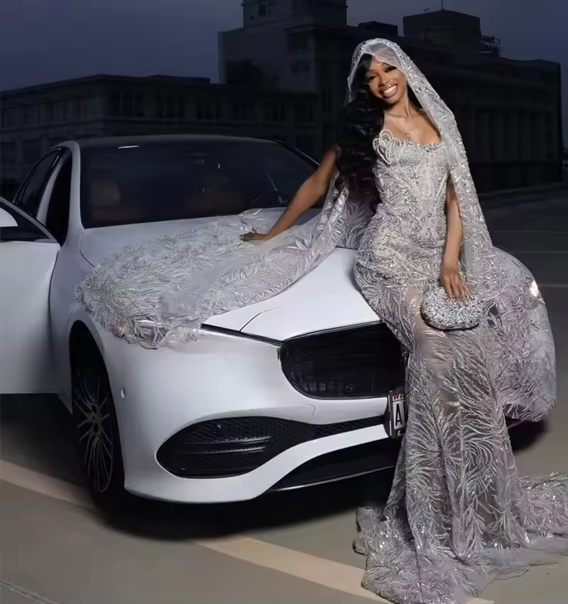 Luxury Prom Dresses With Wrap Sequin Beading Black Girls Mermaid Party Gowns 2025 Strapless Bespoke Evening Dress Customized