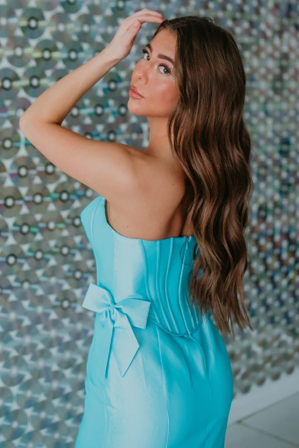 Chic Mermaid Boat Neck Sleeveless Appliques Pleated Bow Knot Back Zipper Floor Length Prom Party Dress Evening Formal Gown