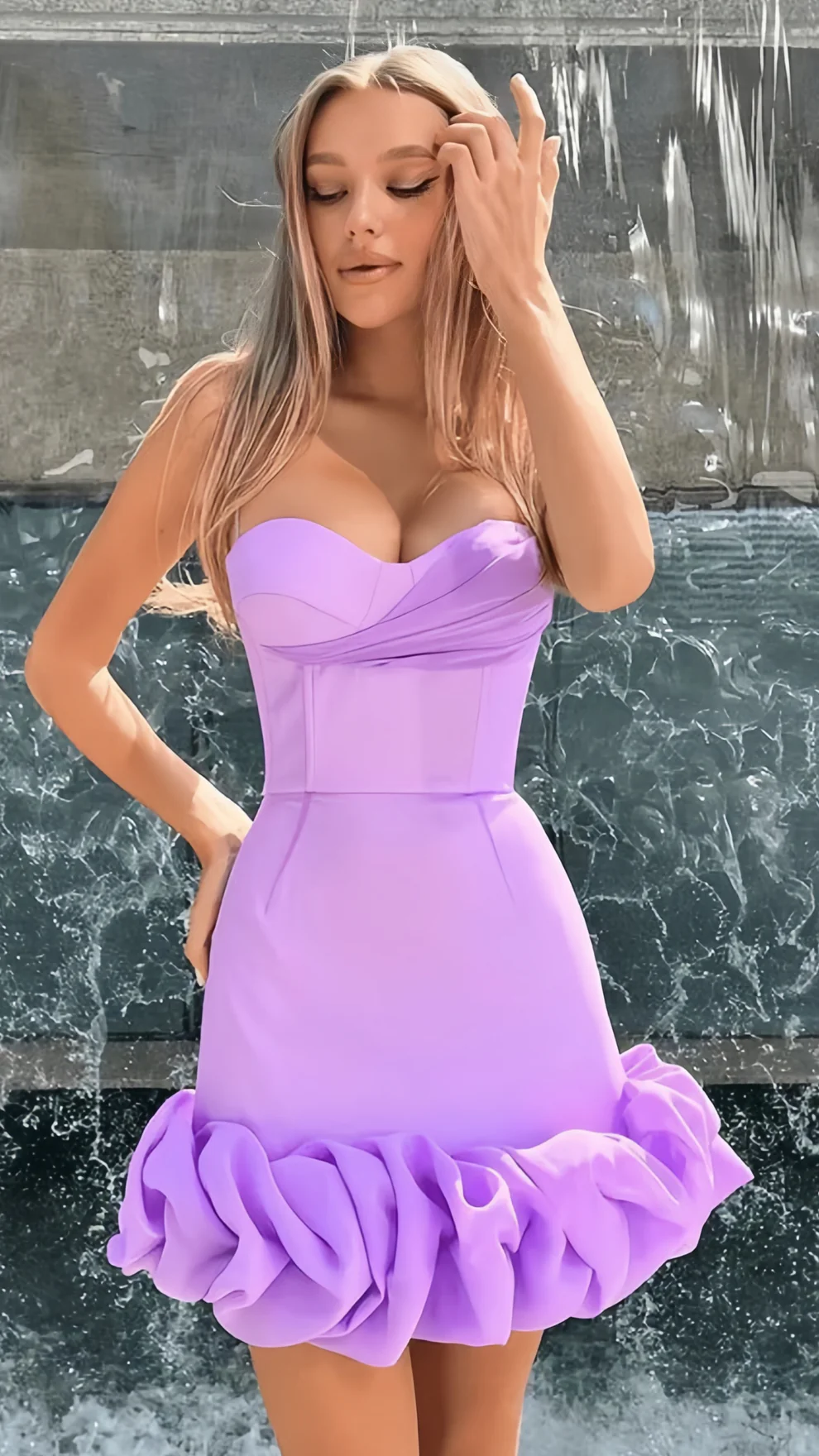 Sweet Lavender Bodycon Homecoming Dresses Short Party Dress