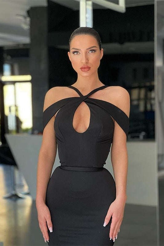 Stunning Black Long Mermaid Prom Dress Sleeveless On Sale