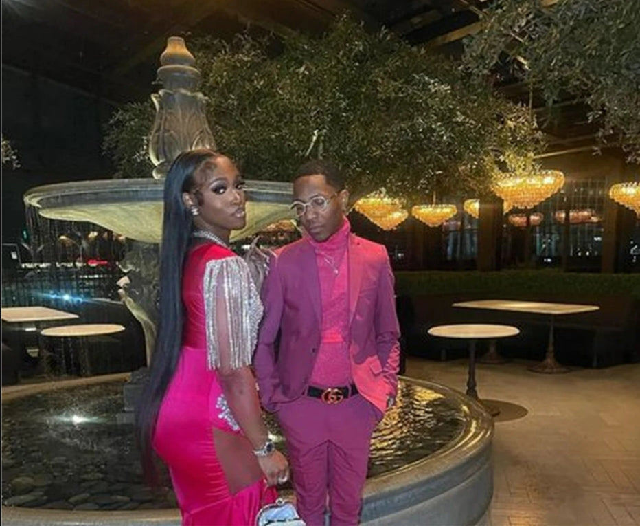 Hot Pink Fitted Prom Dress Long Luxury Silver Tassels Crystal Rhinestone Mermaid Prom Dress For Black Girl