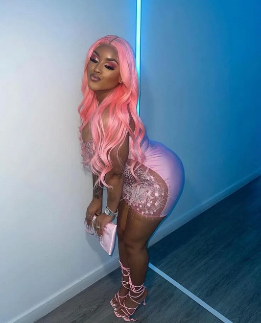 Pink Sparkly Short Prom Homecoming Dresses Luxury Crystal Feather Sheer Mesh Black Girl Birthday Cocktail Gala Gown