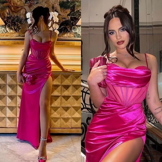 Prom Dresses Simple Exquisite Strapless Mermaid Draped Satin Formal Occasion Gown matric formal farewell dresses