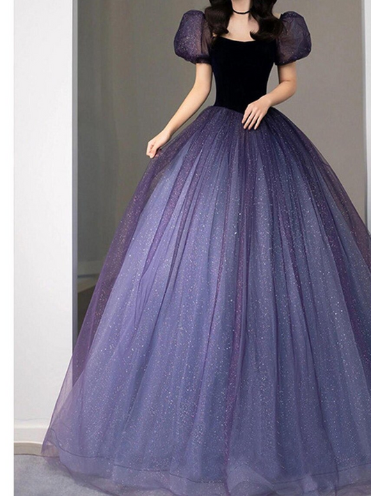 Purple Princess Prom Dress,Chirstmas Dress,Wedding Party Dress,Evening Prom Dress,Graduation Birthday Dress,Cocktail Dress,A Line Ball Gown
