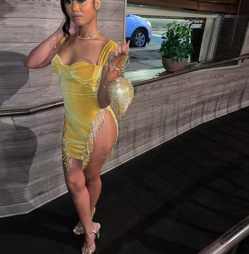 Customized Yellow Short Prom Dress For Women Sweetheart Birthday Party Dresses Vestidos De Graduación Gala Outfit