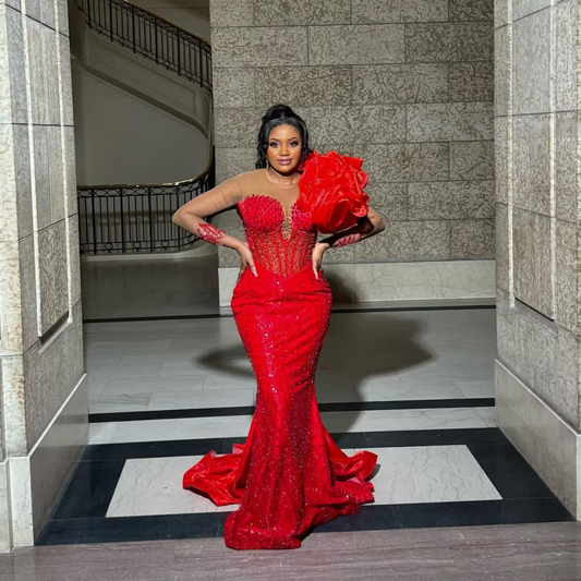 African asoebi beaded corset prom bridal wedding guest custom dress,wedding Guest,African Nigeria evening dinner mermaid Women gown Dress