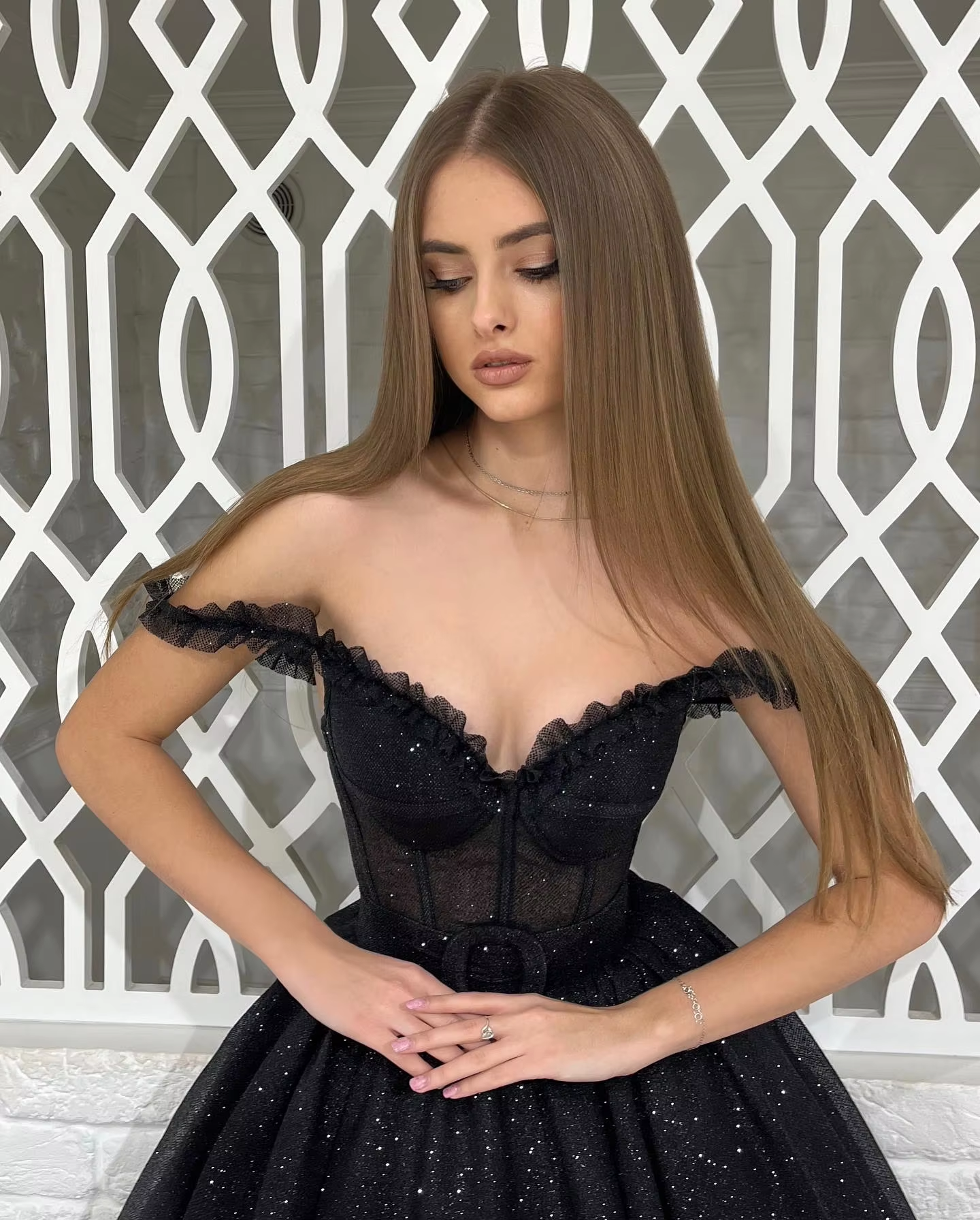 Stuning Off The Shoulder Black Sweethert Tea Length Prom Dresses Custom Formal Party Grown Evening Dresses