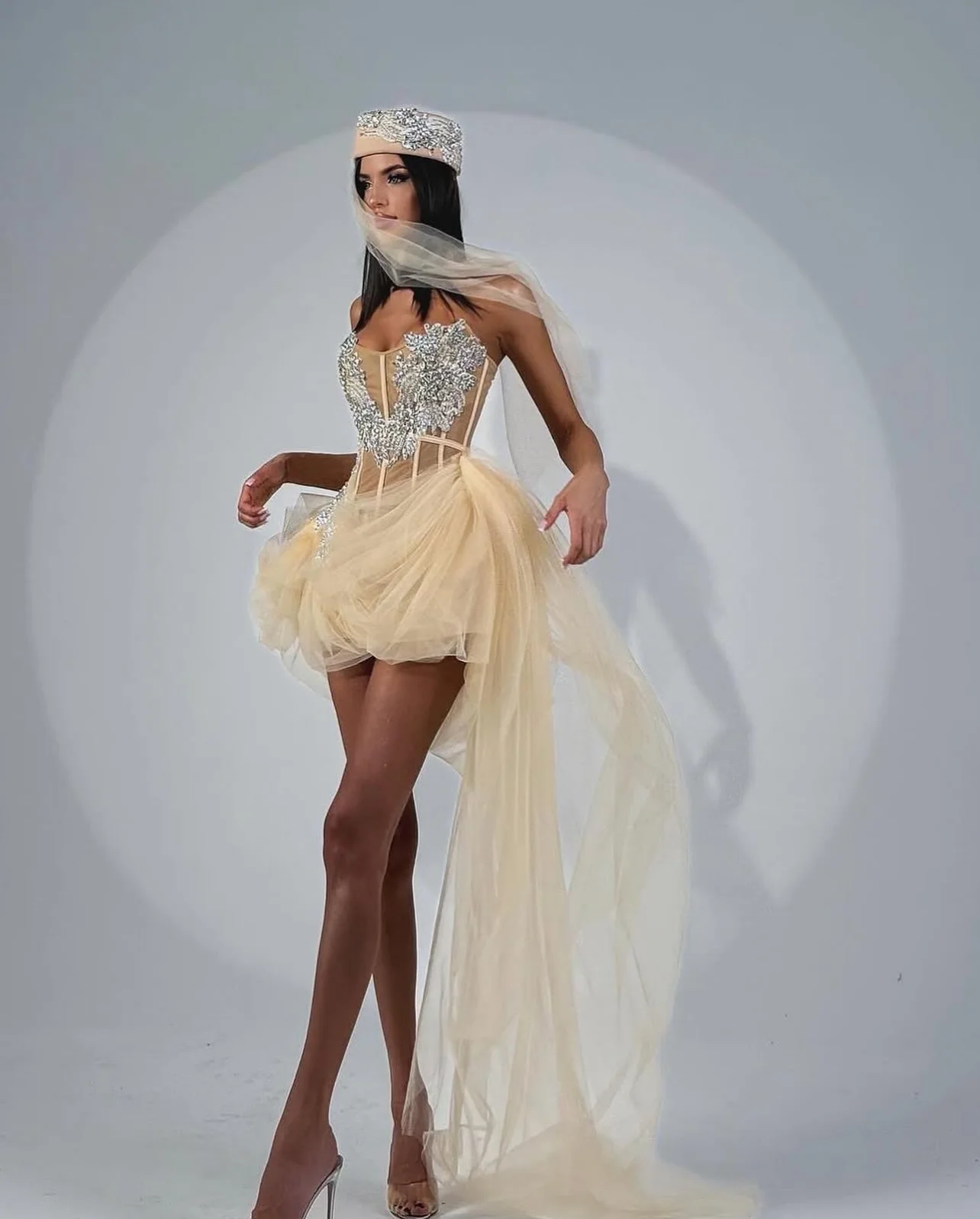 Pretty Champagne Short Prom Gown 2025 Party Dresses Beaded Lace Soft Tulle Formal Occasion Dress Custom Party Night Dress Corset