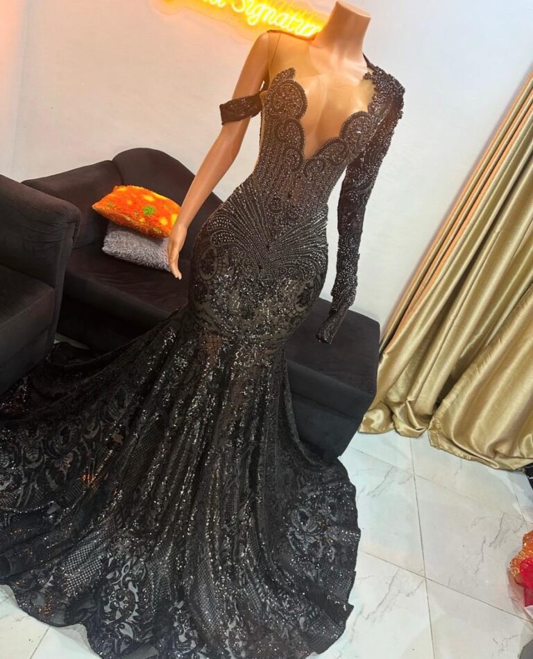 Black prom wedding dress