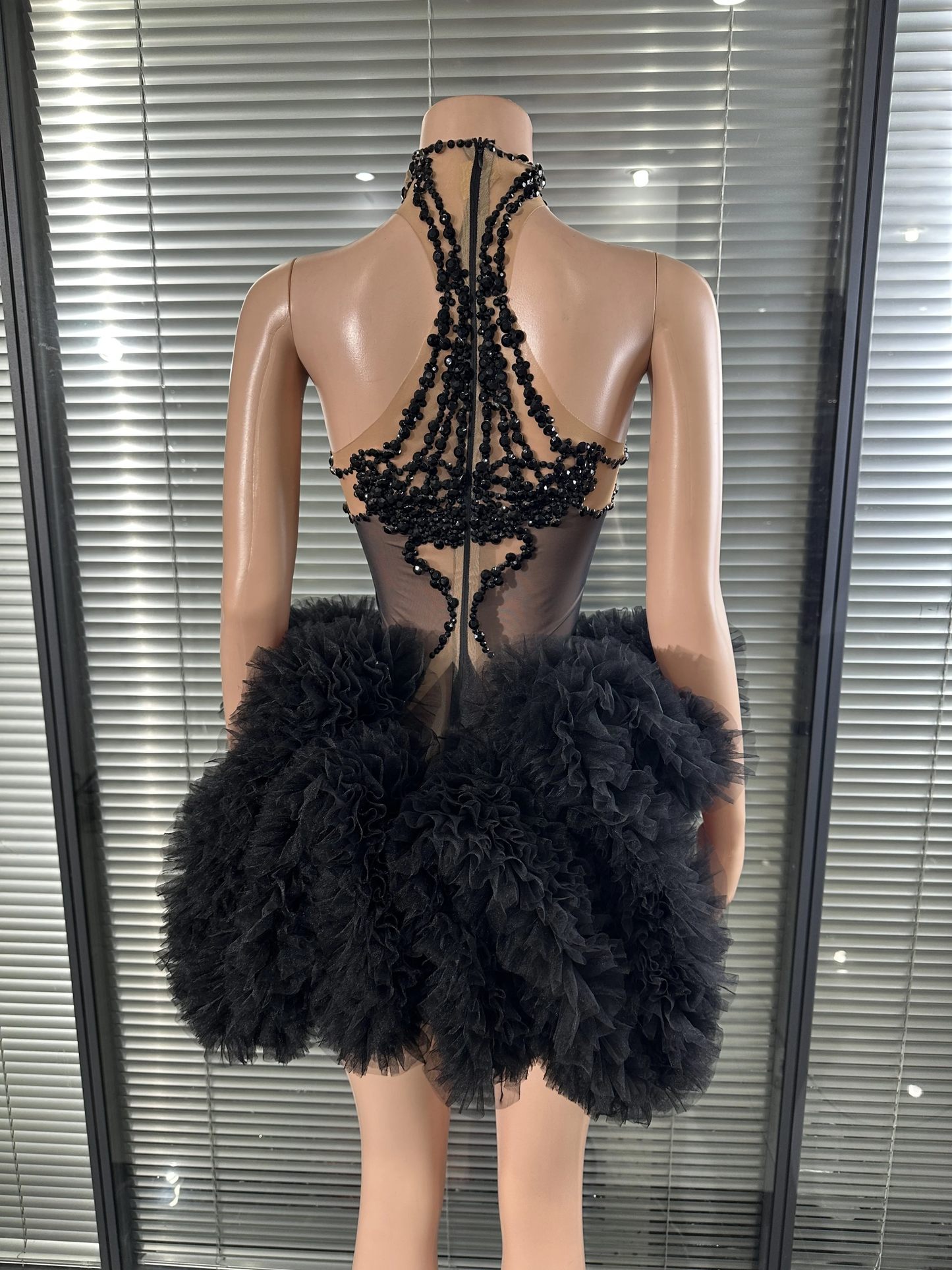 Lace Diamond Sexy Birthday Party Dress Women Evening Party Stage Celebrate Nightclub Cocktail Party