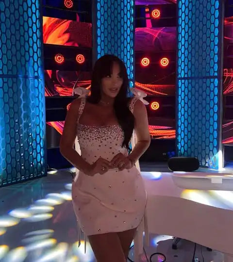 White Short Party Dresses Luxury Rhinestones Chic Women Formal Occasion Dress Girls Homecoming Gown