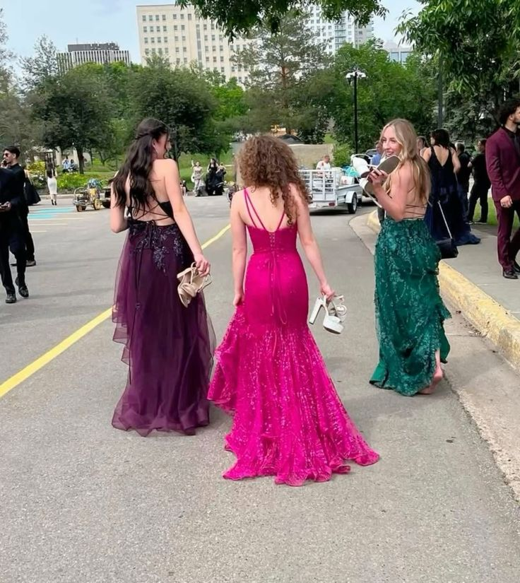 Sexy Mermaid Hot Pink Prom Dress New Arrive Long Party Dress Evening Dress