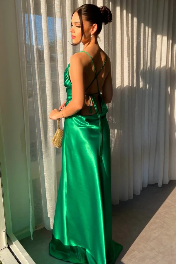 Simple Sheath Strapless Sleeveless Criss Cross Straps Prom Party Dress Evening Formal Gown Cocktail Dress