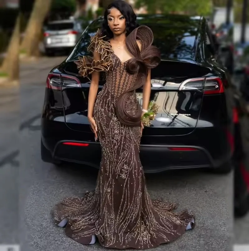 Stunning Brown Prom Dresses For Black Girls 2026 Corset Sweetheart Mer