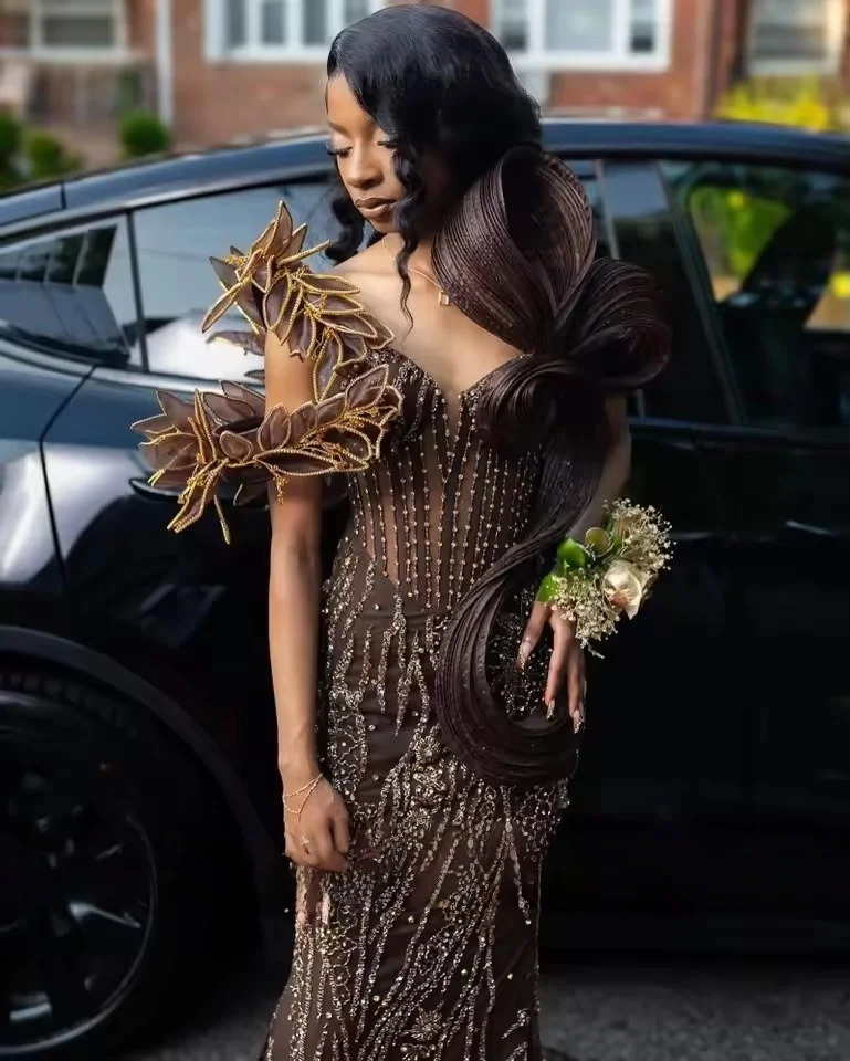 Stunning Brown Prom Dresses For Black Girls 2026 Corset Sweetheart Mer