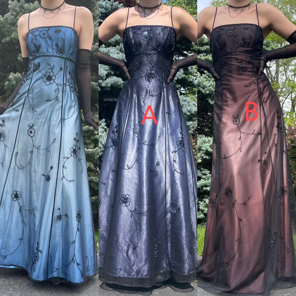 Vintage Blue Gradient Empire Prom Dresses Backless Romantic Beaded Evening Dresses Guest Dresses