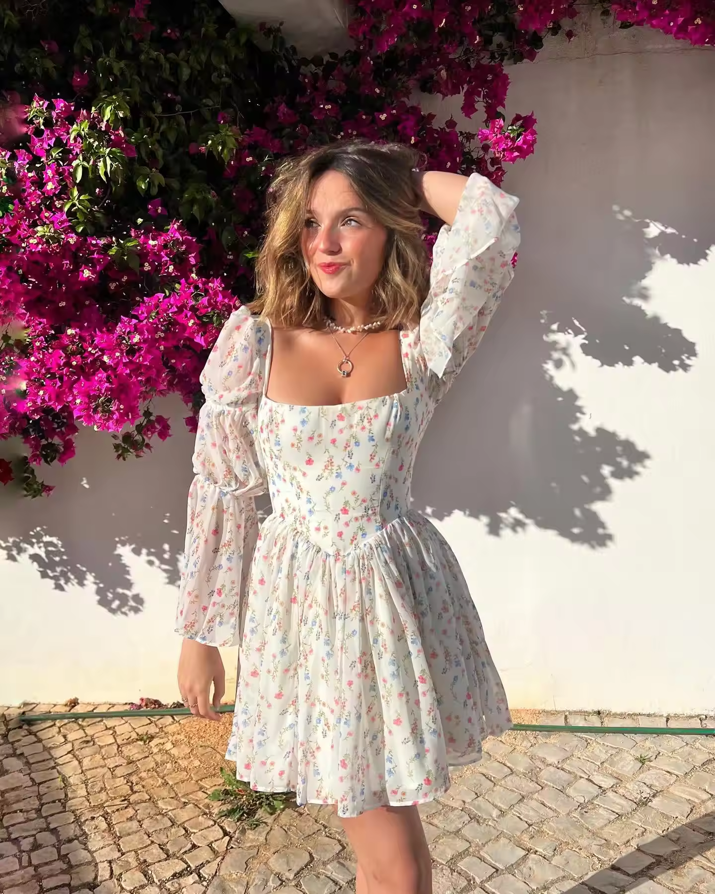 Summer Casual Holiday Dress New Arrivals Square Neck Lantern Sleeve Birthday Party Dresses Mini Women's Clothing