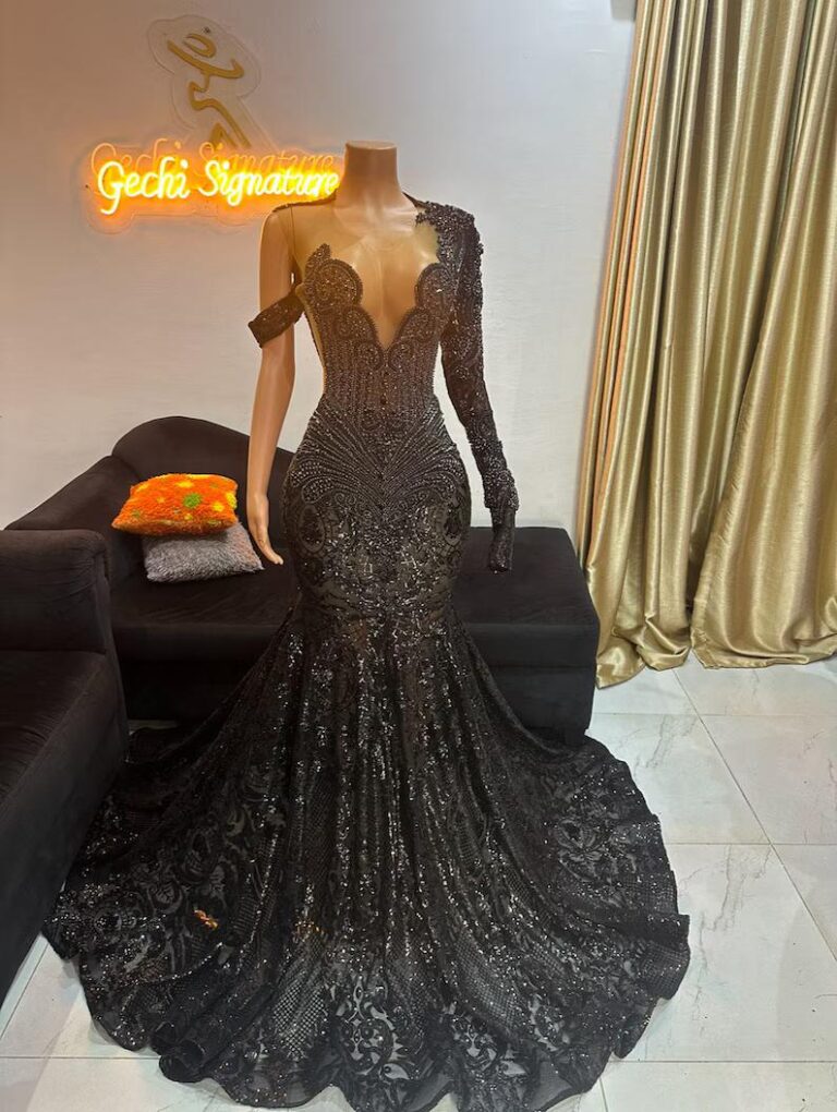 Black prom wedding dress