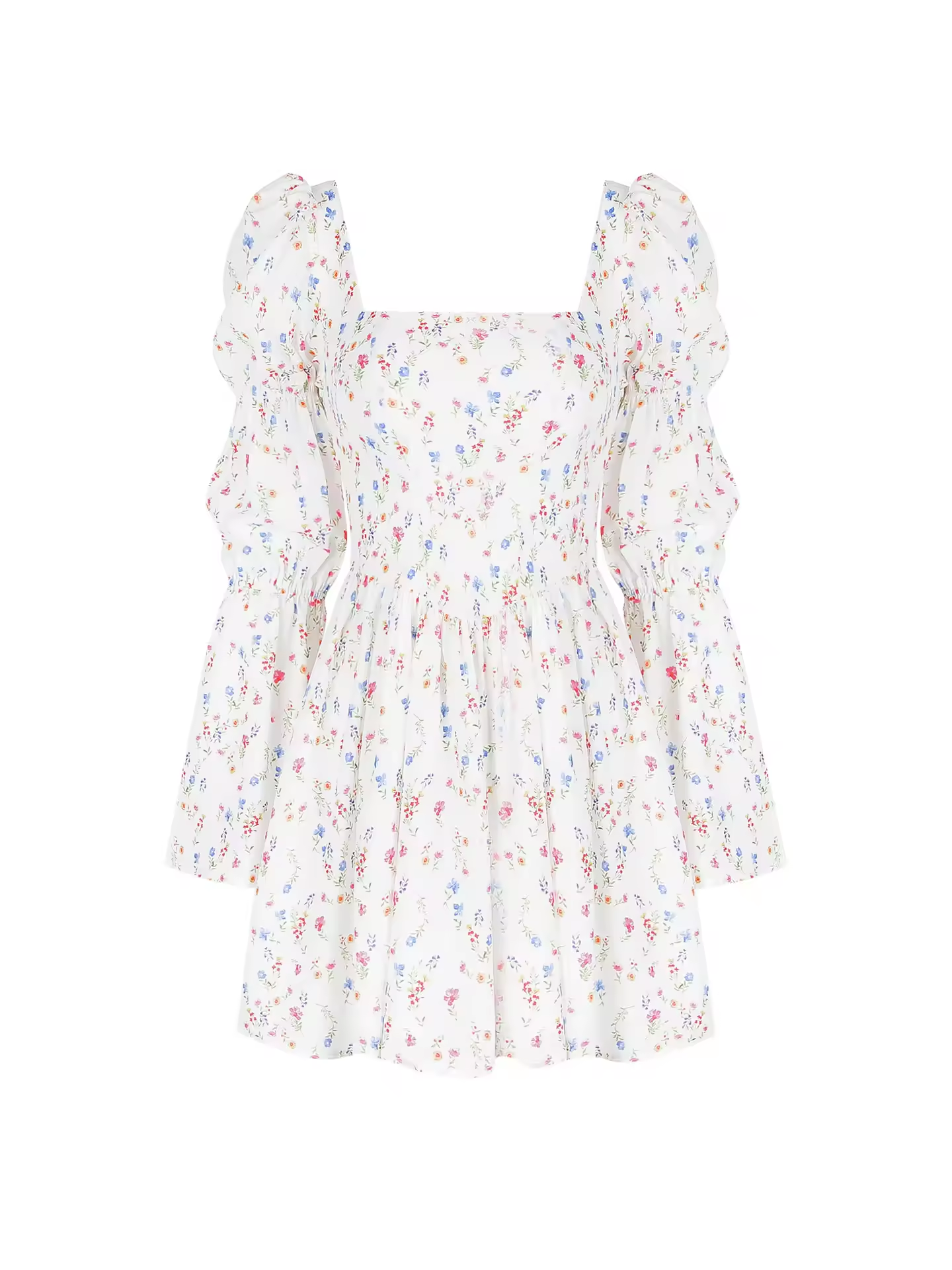 Summer Casual Holiday Dress New Arrivals Square Neck Lantern Sleeve Birthday Party Dresses Mini Women's Clothing