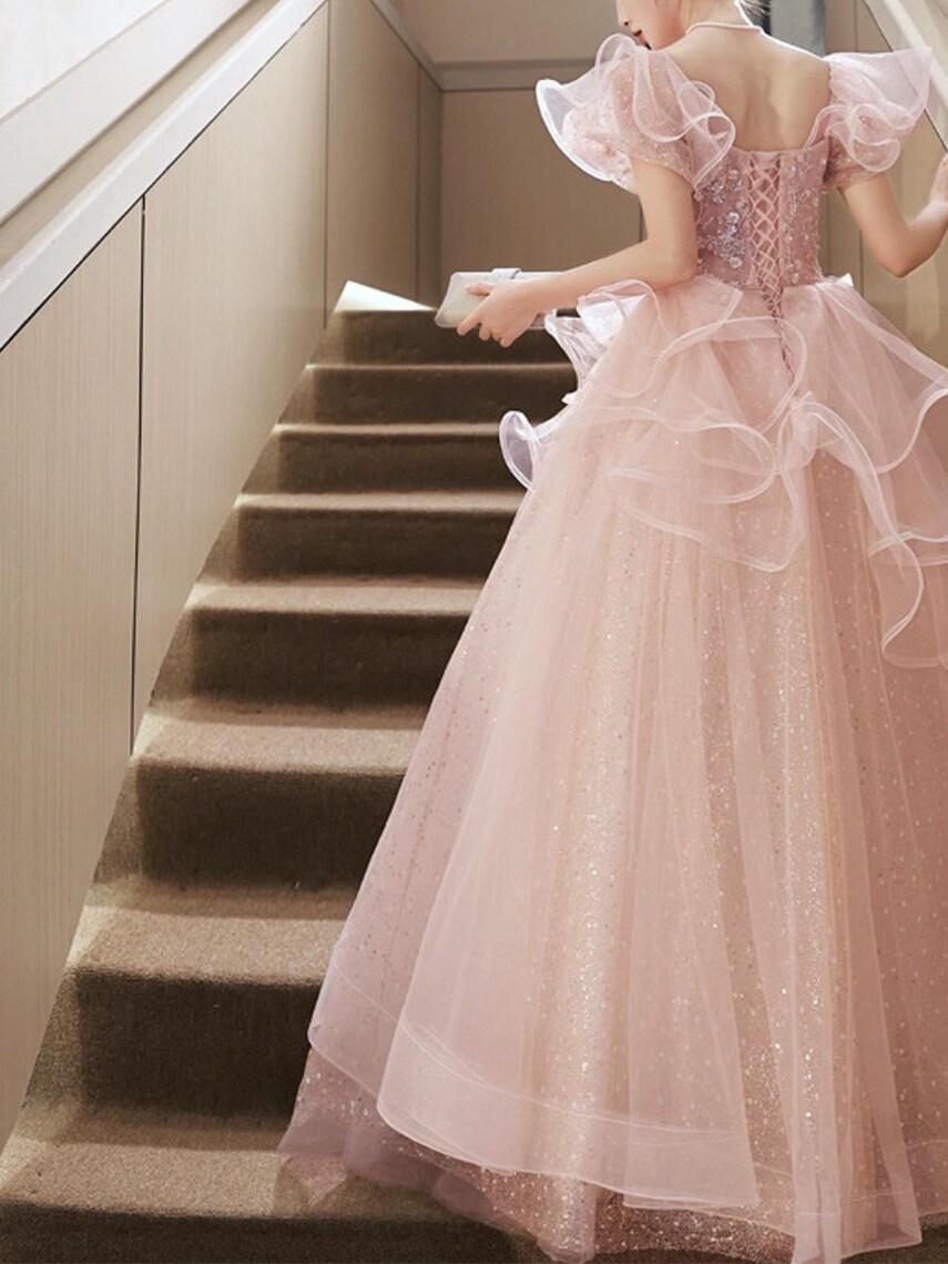 Prom Dress Pink,Pricness Dress,Fairy Ball Dress,Wedding Party Dress,Evening Party Dress,Graduation Bridesmaid Dress,Cocktail Dress,Dresses