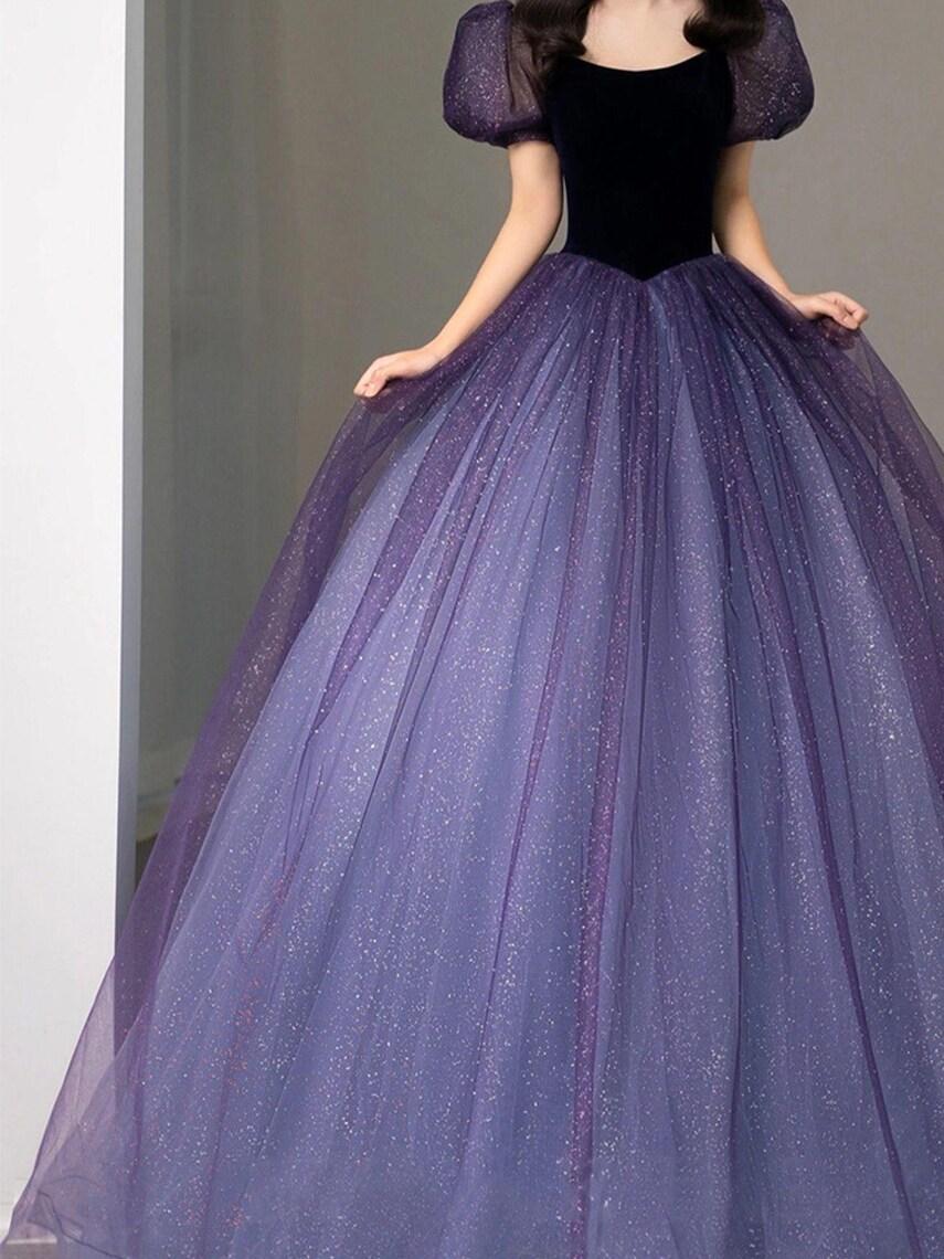 Purple Princess Prom Dress,Chirstmas Dress,Wedding Party Dress,Evening Prom Dress,Graduation Birthday Dress,Cocktail Dress,A Line Ball Gown