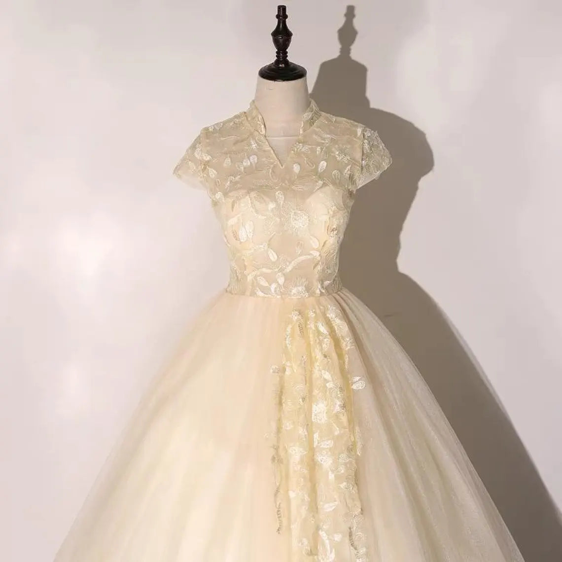 Yellow Tulle Evening Prom Dress,Fairy Ball Gown,Princess Dress,Formal Evening Gown,Cocktail Dress,Birthday Party Dress,Bridesmaid Gown