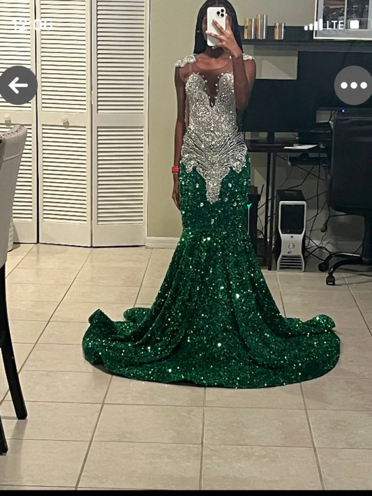 Pink long mermaid dress,Sleeveless prom dress with appliqué,Mermaid dress,Prom dress