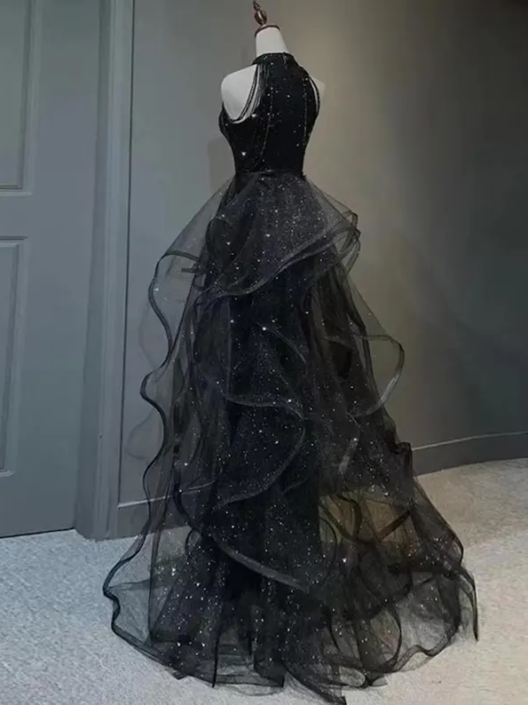 Red Straplessd Tulle A-Line Prom Dress,Fairy Prom Dress,Evening Prom Dress,Wedding Party Gowns,Formal Evening Dress,Princess Prom Dress