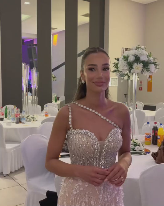 Crystals Evening Dresses for Women Sleeveless Gala Gown فساتين سهرة فخمة ٢٠٢٥ Elegant Gala 2026 Customized