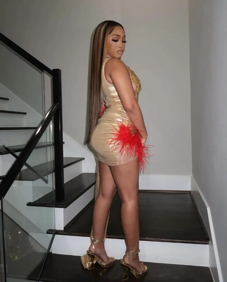 Sparkly Luxury Mini Evening Cocktail Dress Diamond Crystal Feather Black Girl Birthday Queen Gown