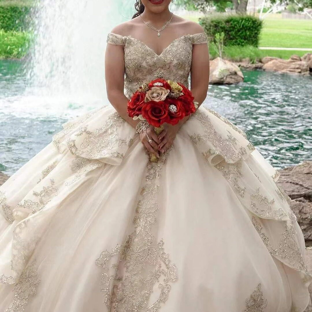 Vestidos color champagne 15 años hotsell