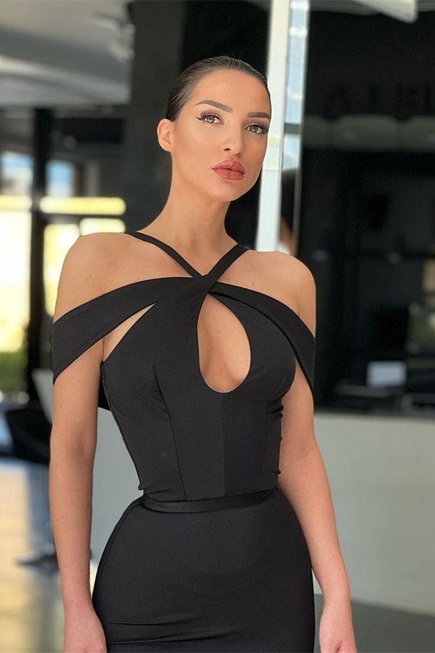 Stunning Black Long Mermaid Prom Dress Sleeveless On Sale