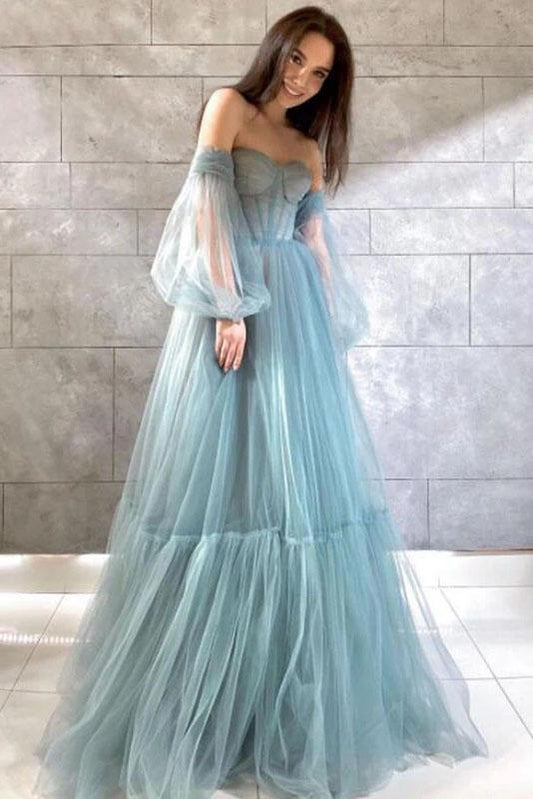 A Line Sweetheart Prom Dresses Elegant Formal Long Evening Gowns
